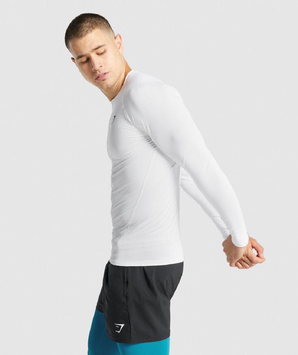 Long Sleeve Gymshark Element Baselayer Hombre Blancas | CO 3472QMA